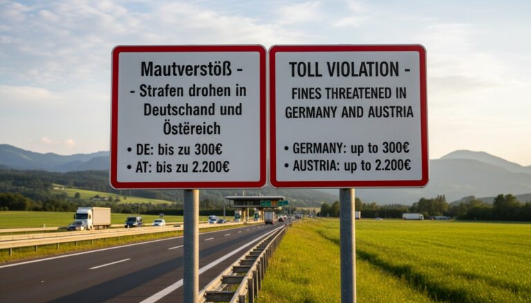 Strafen bei Mautverstößen: Diese Bußgelder drohen in Deutschland und Österreich