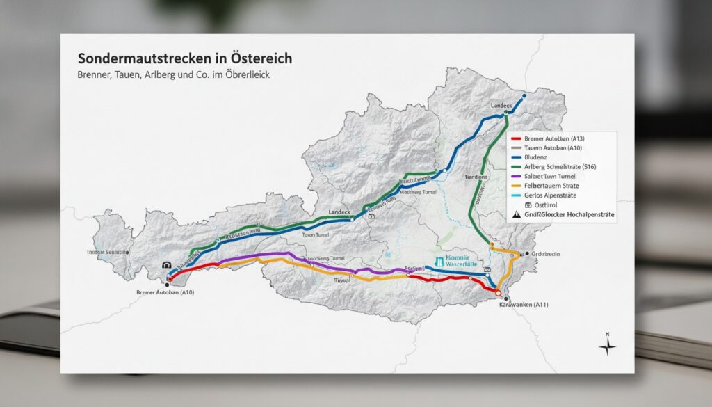 Sondermautstrecken in Österreich: Brenner, Tauern, Arlberg und Co. im Überblick